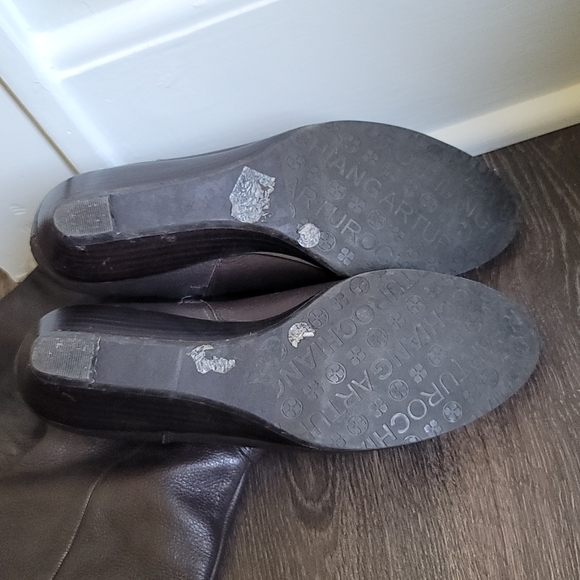 Dark brown leather boots - Picture 4 of 5